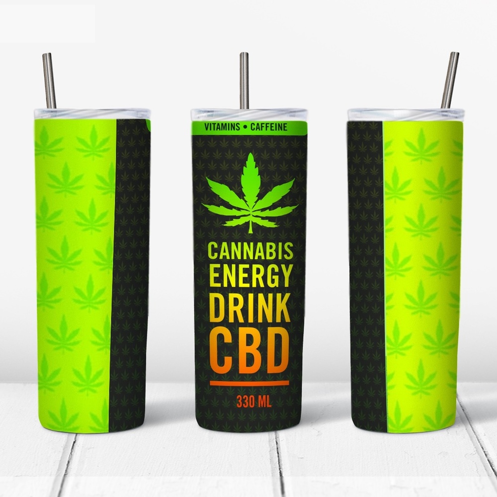 CANABIS-Energy-Drink  20 Oz Skinny Sublimated Tumbler